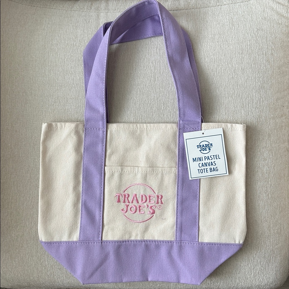 Mini Pastel Canvas Tote Bags - Lavender